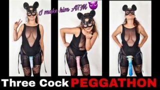 Femdom 3 – in – 1 Huge Dildo Rough Extreme Pegging Peggathon Miss Raven Training Zero ATM A2M FLR Dominatrix Strapon